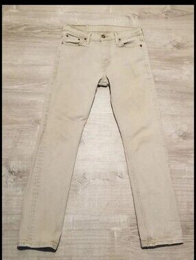 Levis 513 Slim Straight Jean's Mens 30x32 Tan Beige Cotton Blend